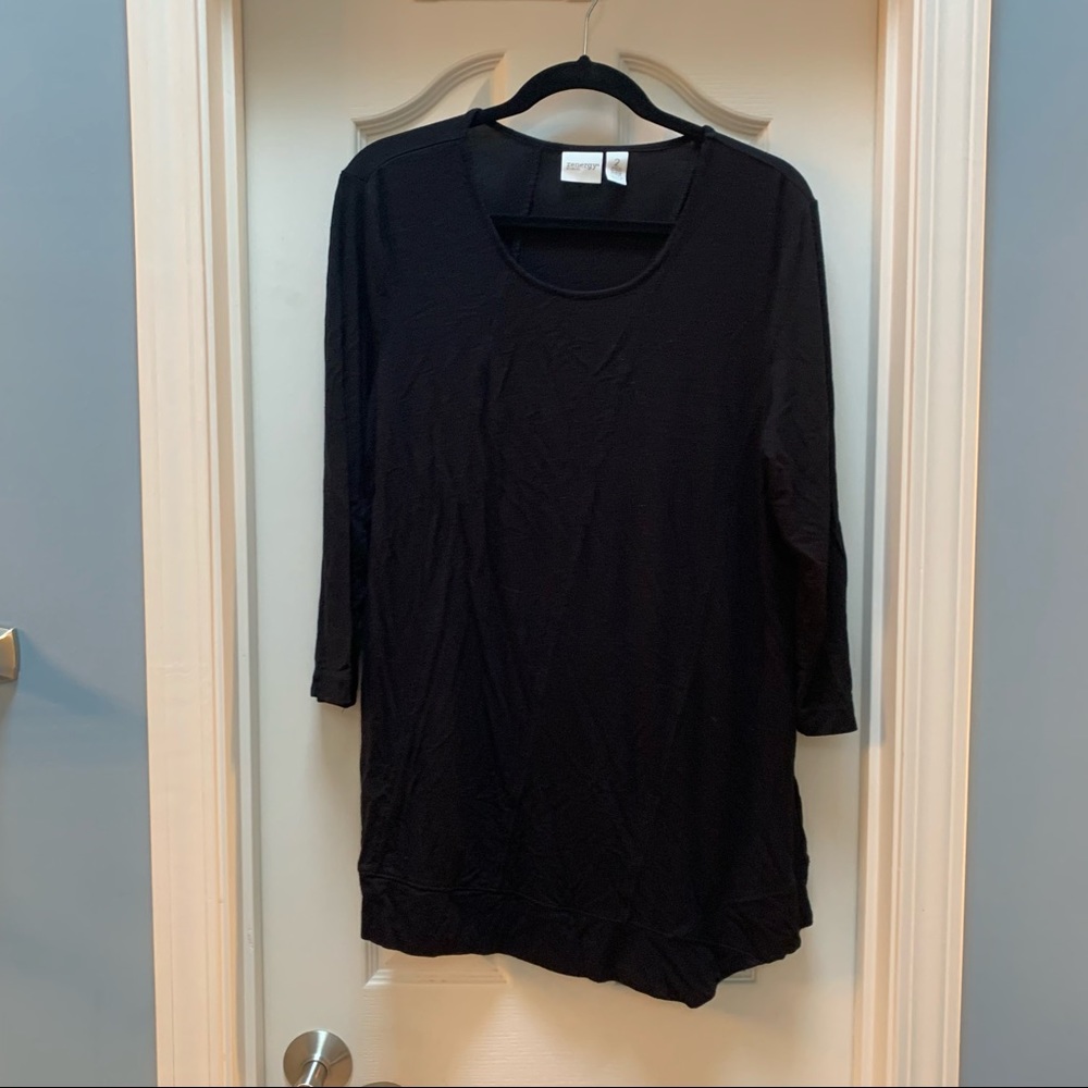 Black long sleeve top from Zynergy by Chico's (M)